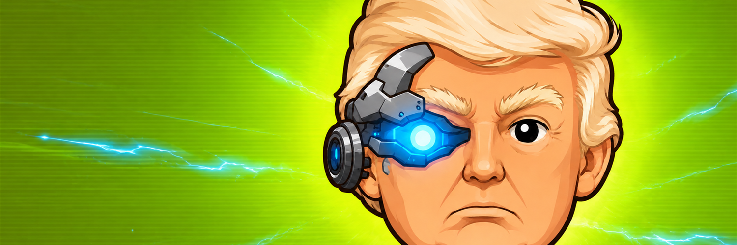 Artificial Trump cybernetic banner